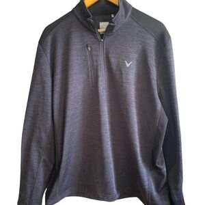 Callaway Weather Series Charcoal & Black Quarter-Zip Sweatshirt Size XL Golf